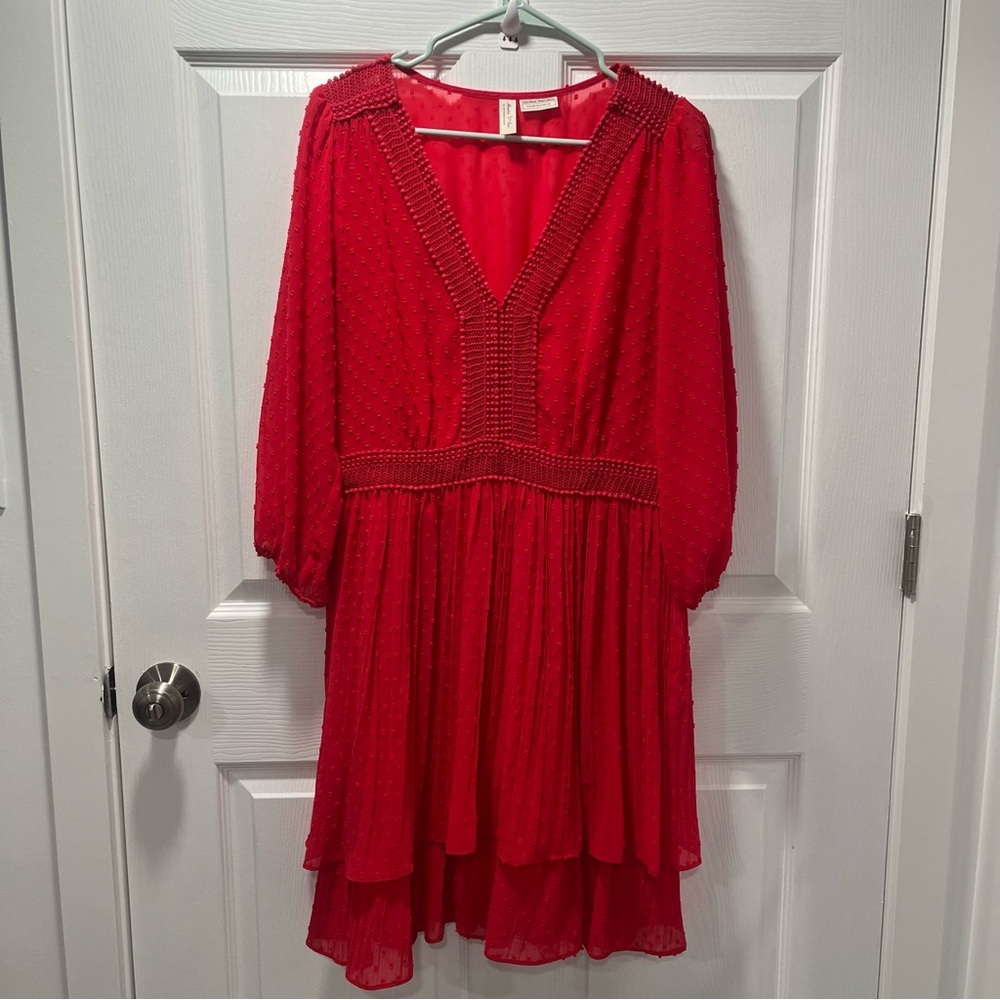 Anthropologie Meadow Rue Minetta Tiered Dress Size 14 - Picture 2 of 15